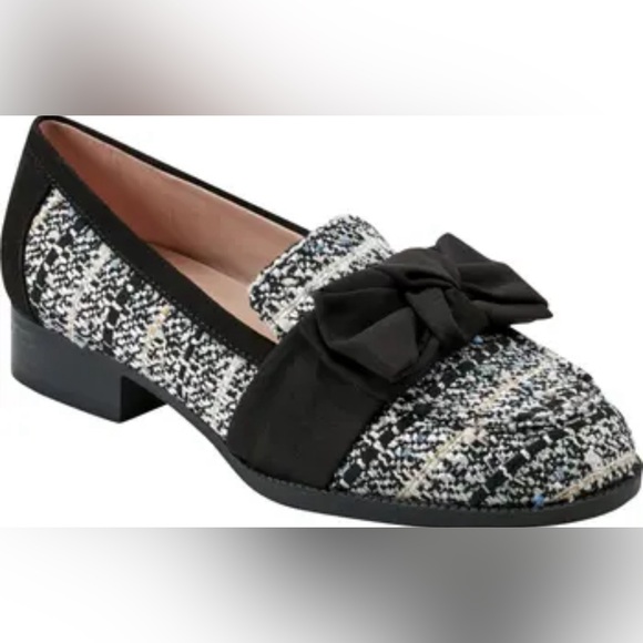 Bandolino Shoes - Bandolino Black and White Tweed Loafers